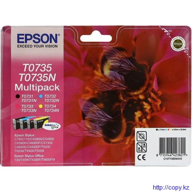 Комплект картриджей Epson T0735 (C13T07354A/ C13T10554A10) Комплект картриджей Epson T0735 (C13T07354A/ C13T10554A10)