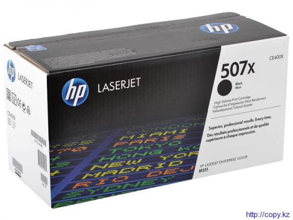 HP CE400X 507X Black LaserJet Toner Cartridge for Color LaserJet M551, up to 11000 pages.